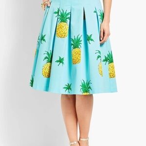 Talbots Pineapple Skirt Knee Length size 2p